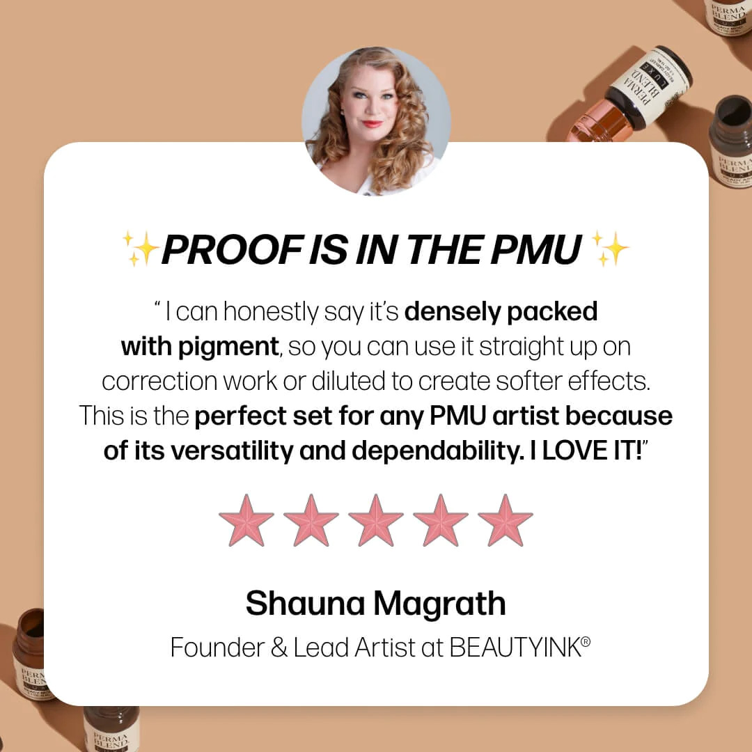 Perma Blend Luxe PMU Ink - Ready, Set, Go Pre-Modified Set 6x15ml - Slika 8